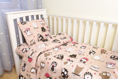 Beige voodipesu komplekt 110x145