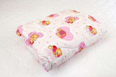 Lambavilla tekk lastele roosa 110x140